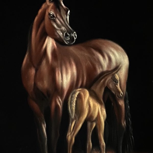 نقاشی رنگ و روغن اسب